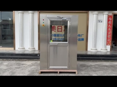 Acero inoxidable 201 Cuarto de ducha de aire Sopladores de un solo lado con puerta giratoria