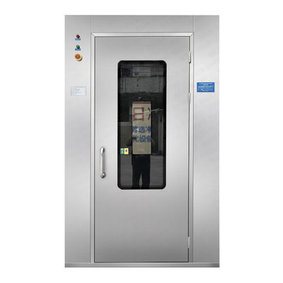 Sala de ducha de aire de acero inoxidable con velocidad del viento controlada con 1800W de potencia y tiempo de ducha de aire ajustable