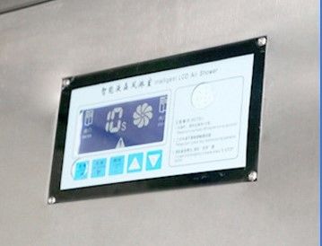 Ducha de aire para dos personas certificada ISO con construcción de acero inoxidable 201 y dimensiones de 1600x1500x2100mm