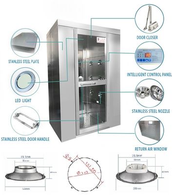 Sala de ducha con aire inteligente 1500W Sala limpia ducha con aire personalizada para laboratorio