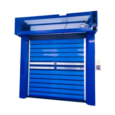Puerta enrollable antiexplosión de acero inoxidable con ojos eléctricos de seguridad y revestimiento francés de PVC de doble cara