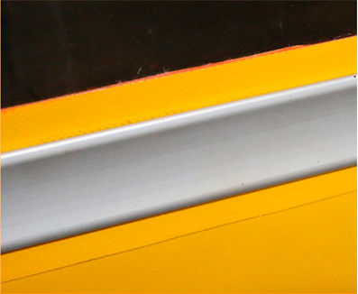 Puerta enrollable antiexplosión de acero inoxidable con ojos eléctricos de seguridad y revestimiento francés de PVC de doble cara