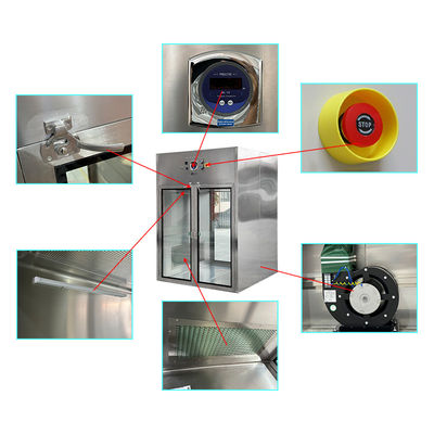 Habitación limpia personalizada, ventana de la caja de pases, máquina de eliminación de polvo, despacho de distribución OEM / ODM