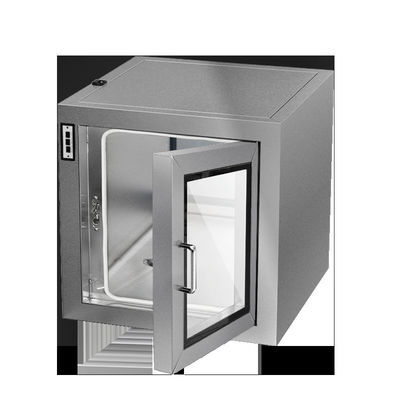 Caja de pases de puerta plana certificada GMP. Acero inoxidable 201 y bloqueo mecánico. Grado farmacéutico / electrónica.