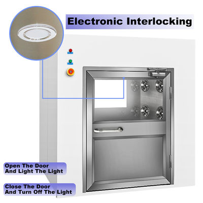 Caja de paso UV de flujo laminar de acero inoxidable personalizable para aplicaciones en salas limpias