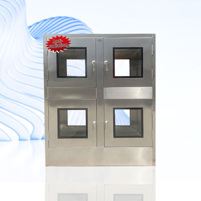 MRJH Antirradiación Puerta plana de doble capa Manual Cerradura de control conjunto mecánico Acero inoxidable Ventana de transferencia ordinaria