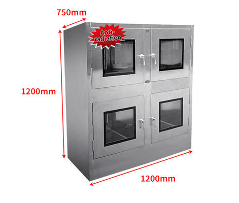 MRJH Antirradiación Puerta plana de doble capa Manual Cerradura de control conjunto mecánico Acero inoxidable Ventana de transferencia ordinaria