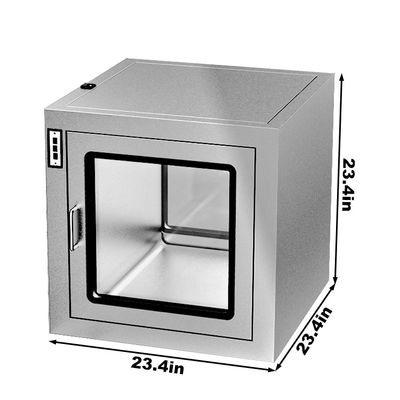 Caja de pases de acero inoxidable de bloqueo electrónico con certificación GMP para ventanas de transferencia de salas limpias