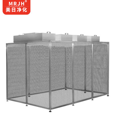 Sistema de sala limpia con puerta de cristal