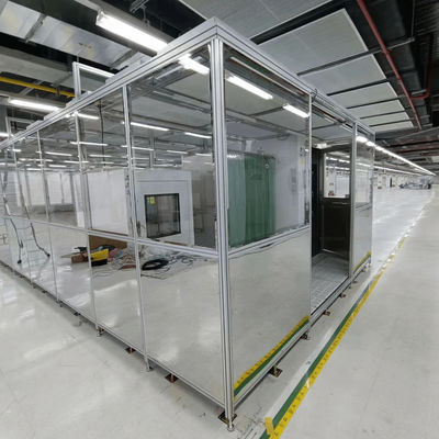 Sala limpia modular con certificación GMP Clase 100-10000 Sala portátil libre de polvo personalizable para uso industrial