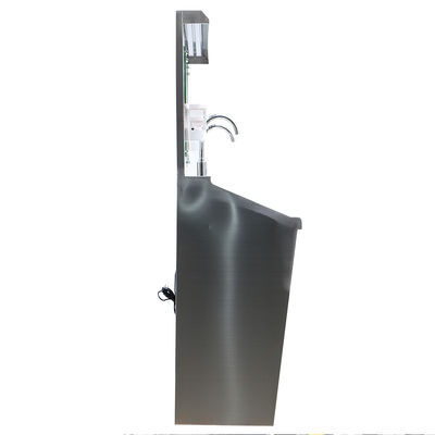 Lavabo de lavado de manos para dos personas de acero inoxidable para limpieza de laboratorios y electrónica