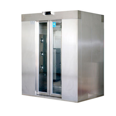 Ducha de aire para dos personas con certificación ISO. Puerta automática y 201 de acero inoxidable. 1600x1500x2100 mm de flujo de aire rápido.