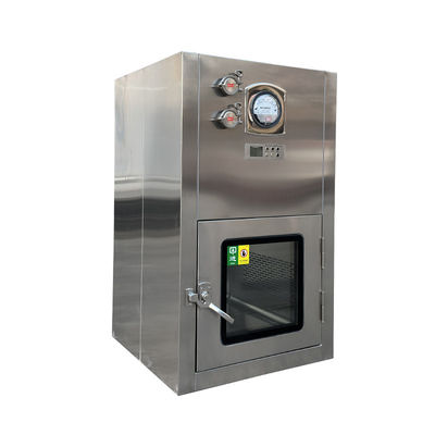 Caja de paso de flujo laminar de acero inoxidable 304 con certificación GMP 1200x1070x1600mm para salas limpias farmacéuticas