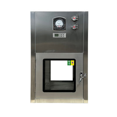 Caja de paso de flujo laminar de acero inoxidable 304 con certificación GMP 1200x1070x1600mm para salas limpias farmacéuticas