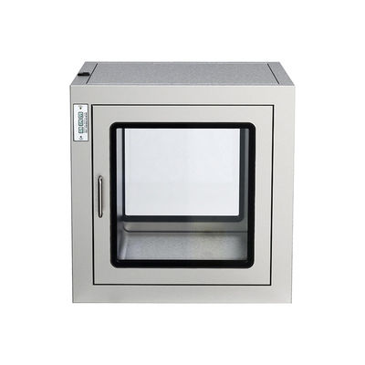 201 Caja de pases de acero inoxidable con bloqueo mecánico y esterilización UV-C para transferencias de salas limpias