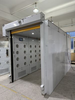 Sala de ducha de aire anti-colisión con sensores de radar y certificación DIN75200 a prueba de fuego