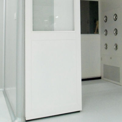 Productos industriales ducha de aire con puertas corredizas automáticas ventilador de 1500W, filtro HEPA de 0,3 μm transferencia libre de polvo