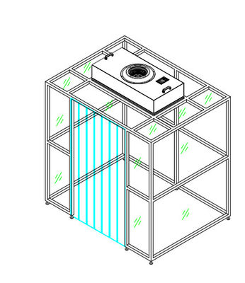 Cabina para sala limpia ISO Clase 5 con construcción de aluminio antiestático y control de flujo de aire ajustable
