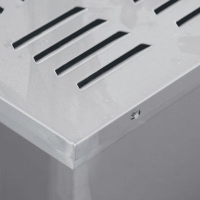 450×450×480 mm salida de aire HEPA a través de un canal líquido con construcción resistente a la corrosión e instalación sin herramientas para la ventilación de las salas limpias