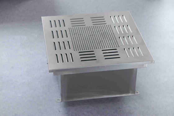 450×450×480 mm salida de aire HEPA a través de un canal líquido con construcción resistente a la corrosión e instalación sin herramientas para la ventilación de las salas limpias