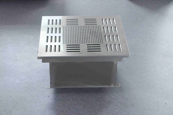 450×450×480 mm salida de aire HEPA a través de un canal líquido con construcción resistente a la corrosión e instalación sin herramientas para la ventilación de las salas limpias