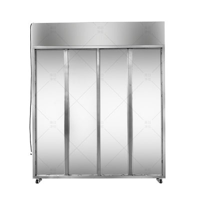 El cuarto limpio de acero inoxidable, el armario de ropa y zapatos, doble zona ISO 14644 capacidad para 40 personas.