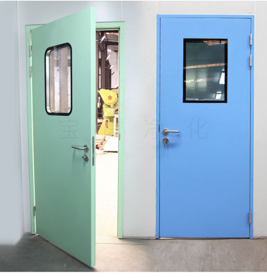 Puerta de acero higiénica de sala limpia con tamaños personalizados y sellado hermético para aplicaciones industriales
