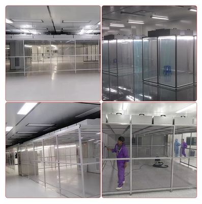 Sala limpia ISO5~ISO9 personalizada con suministro de aire fresco del 10% al 30% y temperatura controlada para ambientes estériles