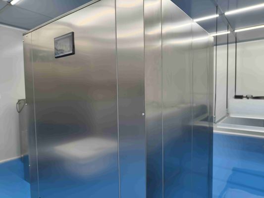 Gabinete de paso de flujo laminar con puerta elevadora vertical con filtro HEPA y construcción de acero inoxidable SUS304