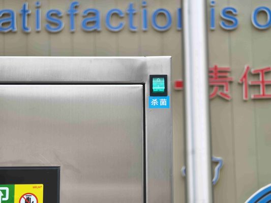 Caja de pases de tres capas mecánicamente interconectadas con esterilización UV ultra segura