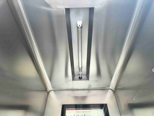 Caja de paso de tres capas mecánicamente interconectadas con esterilización UV y construcción de acero inoxidable 304