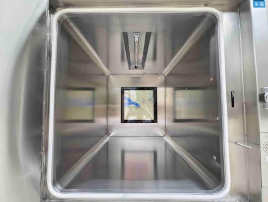 Caja de paso de tres capas mecánicamente interconectadas con esterilización UV y construcción de acero inoxidable 304
