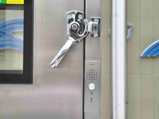 Caja de pases de tres capas mecánicamente interconectadas con esterilización UV ultra segura