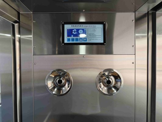 Ducha de aire inteligente con puerta corredera con reconocimiento facial y construcción de acero inoxidable para descontaminación del personal