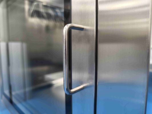 Caja de acceso de bloqueo electrónico de acero inoxidable de doble cámara con esterilización UV para el control de la contaminación de las salas limpias