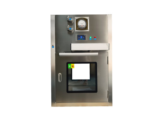 Caja de paso de flujo laminar de puerta automática con pureza de aire ISO Clase 5 con filtro HEPA y puertas corredizas motorizadas