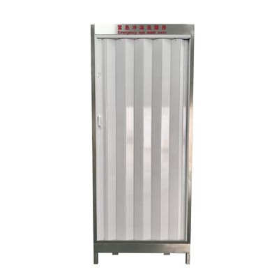 Sala de ducha y lavado de ojos de seguridad de emergencia con recubrimiento de acero inoxidable SUS304, caudal de ducha de 120-180 L/min y tamaño compacto de 1000 × 1000 × 2400 mm