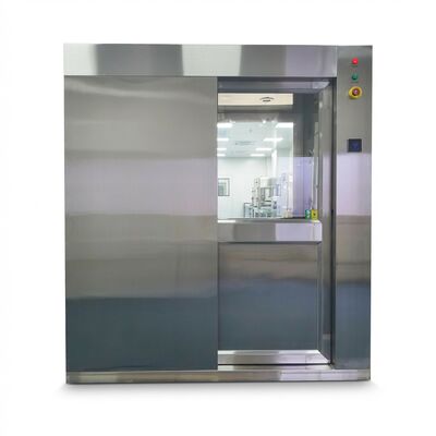 Ducha de aire inteligente con puerta corredera con reconocimiento facial y construcción de acero inoxidable para descontaminación del personal