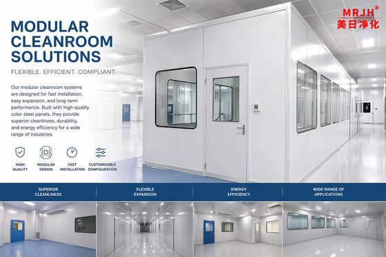 Estación de trabajo modular de sala limpia personalizada con unidades de filtro de ventilador HEPA y cumplimiento ISO5 ~ ISO9