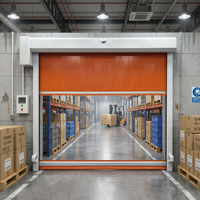 Puertas rodantes automáticas industriales con cortinas de PVC resistentes a impactos de alta velocidad de 2,0 m/s y aislamiento energético para almacenes