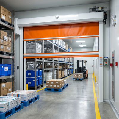 Puerta giratoria industrial de alta velocidad con certificación de seguridad ISO 13849 y rango de -30 °C a +70 °C con sensores de seguridad dobles