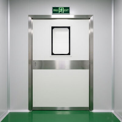 Puerta de acero corredera automática industrial con capacidad de carga de 1500 kg IP65 resistente a la intemperie y conforme a la norma ISO 14644
