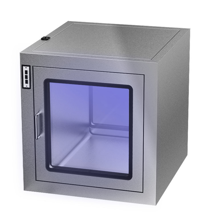 Caja de pases de acero inoxidable de bloqueo electrónico con certificación GMP para ventanas de transferencia de salas limpias