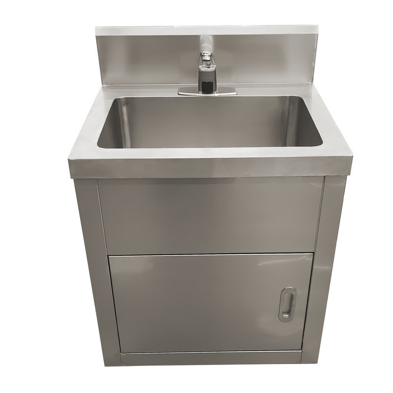 Lavabo de lavado de manos para una sola persona de acero inoxidable 304 para limpieza y desinfección
