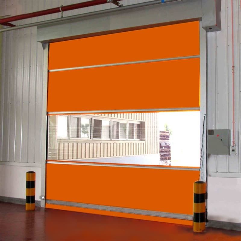 Puerta de rodadura industrial de alta velocidad Certificado de seguridad ISO 13849 Rango de -30°C a +70°C