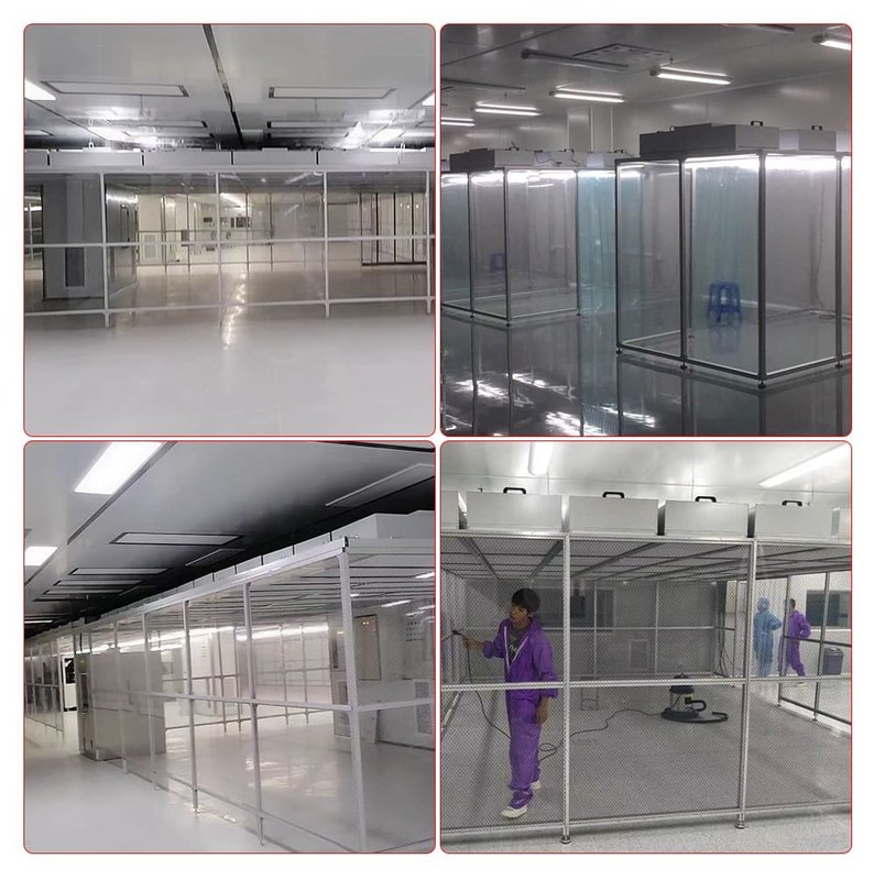 Sala limpia ISO5~ISO9 personalizada con suministro de aire fresco del 10% al 30% y temperatura controlada para ambientes estériles
