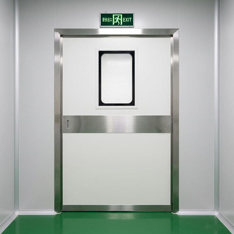 Puerta de acero corredera automática industrial con capacidad de carga de 1500 kg IP65 resistente a la intemperie y conforme a la norma ISO 14644
